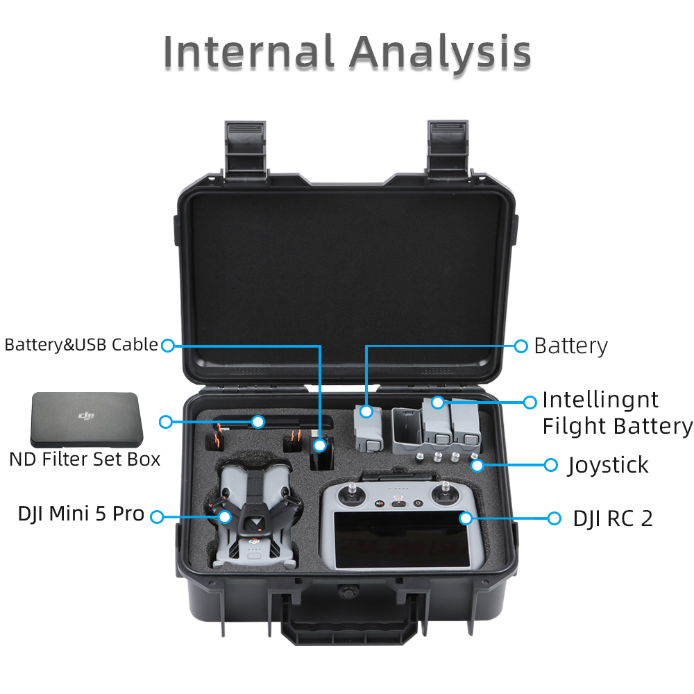Caso para dji mini 5 pro caso  - Drone Hard Shell Case avaliação e preço